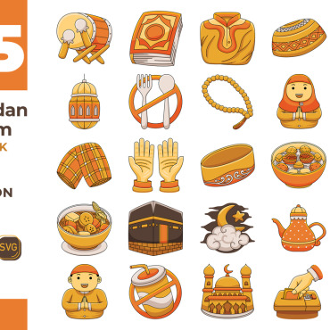 Ramadan Illustration Icon Sets 306565