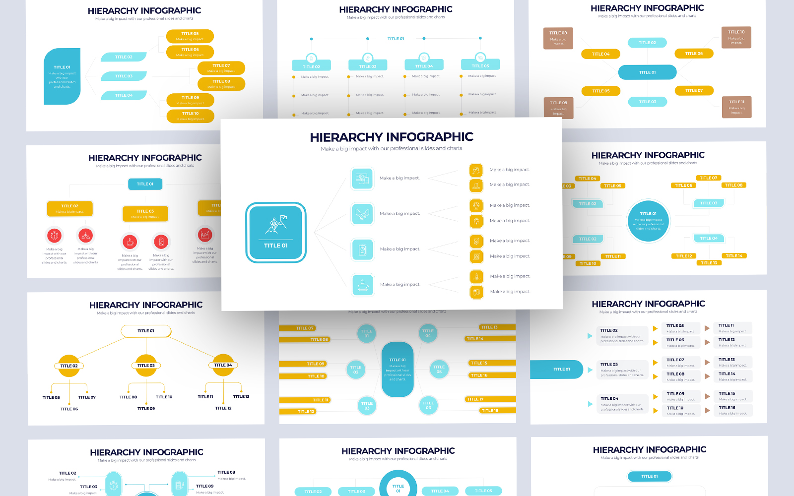 Hierarchy Structure Infographic PowerPoint Template