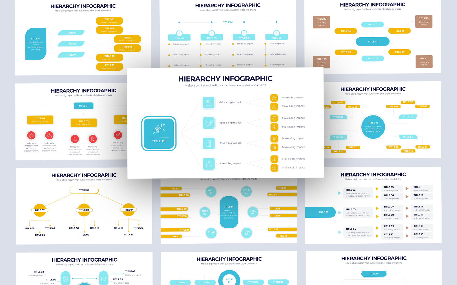 Hierarchy Structure Infographic Keynote Template