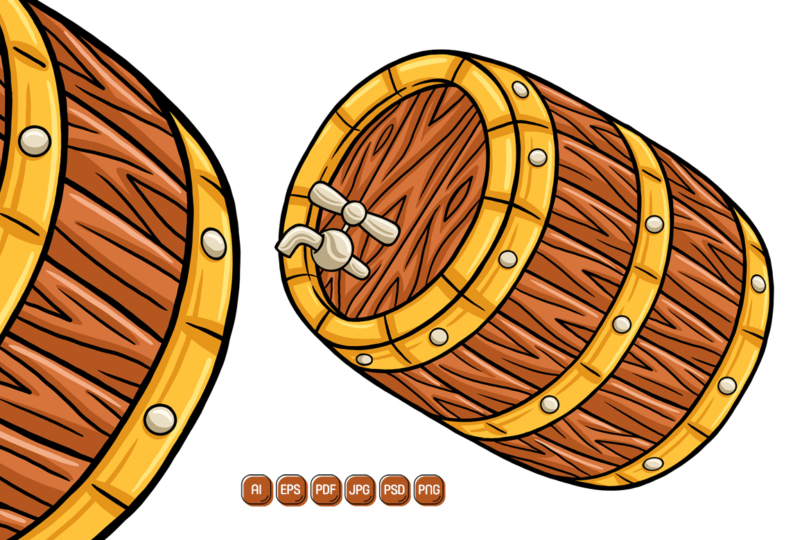 Beer Keg Vector Illustration