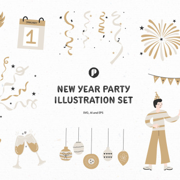 Year Party Illustrations Templates 306612