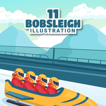 Bobsleigh Sport Illustrations Templates 306614