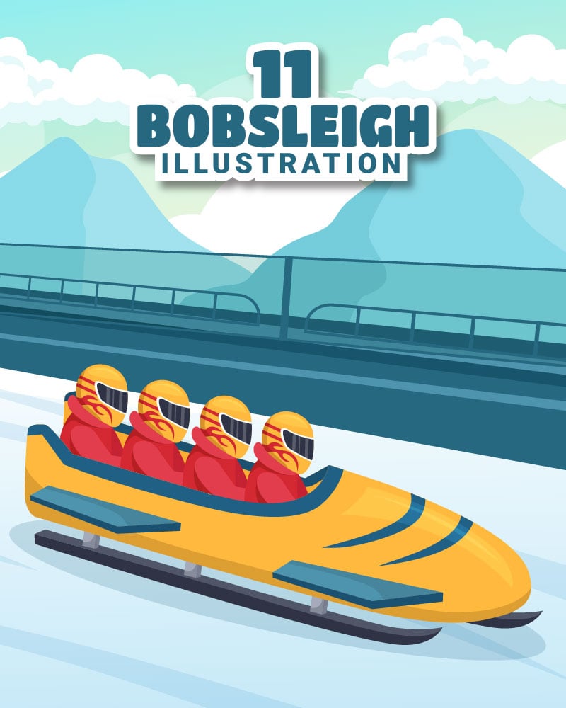 11 Bobsleigh Sport Illustration