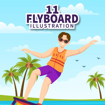 Flyboarding Jetpack Illustrations Templates 306622