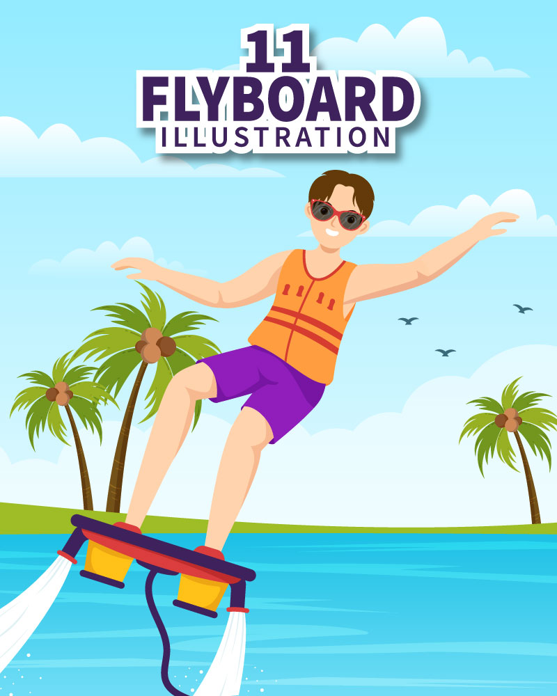 11 Flyboard Sport Illustration