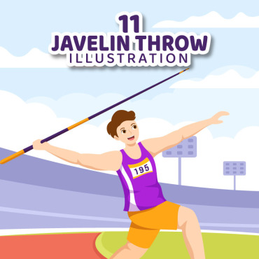 Throw Javelin Illustrations Templates 306629