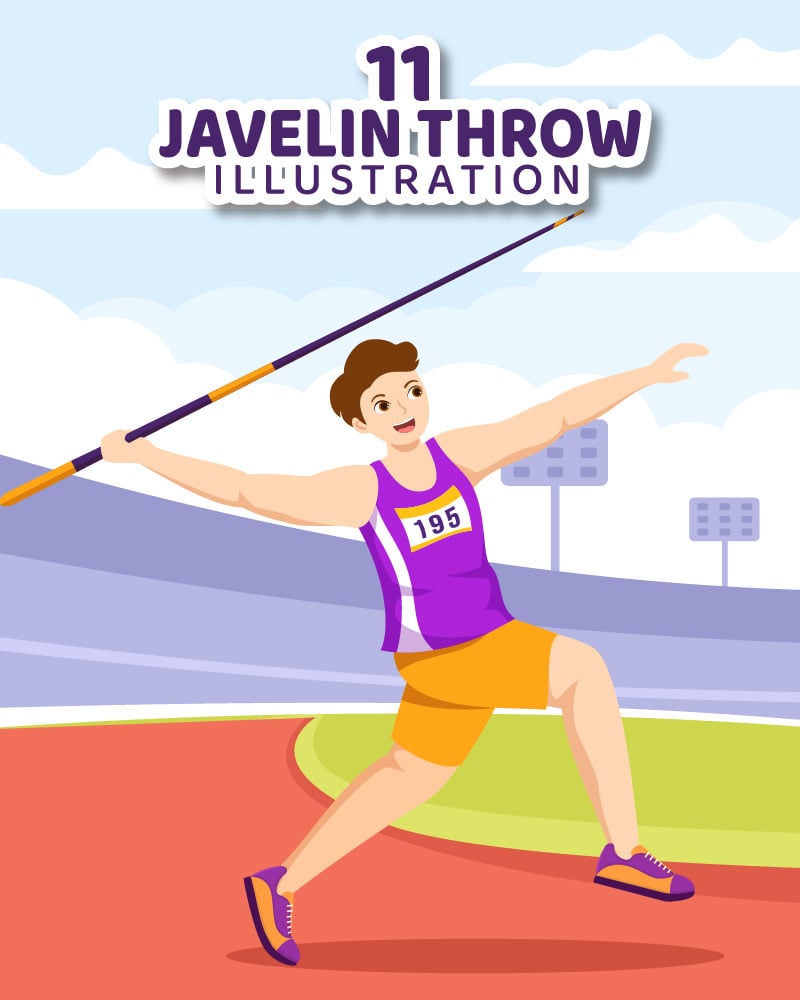 11 Javelin Throw Sports Illustration