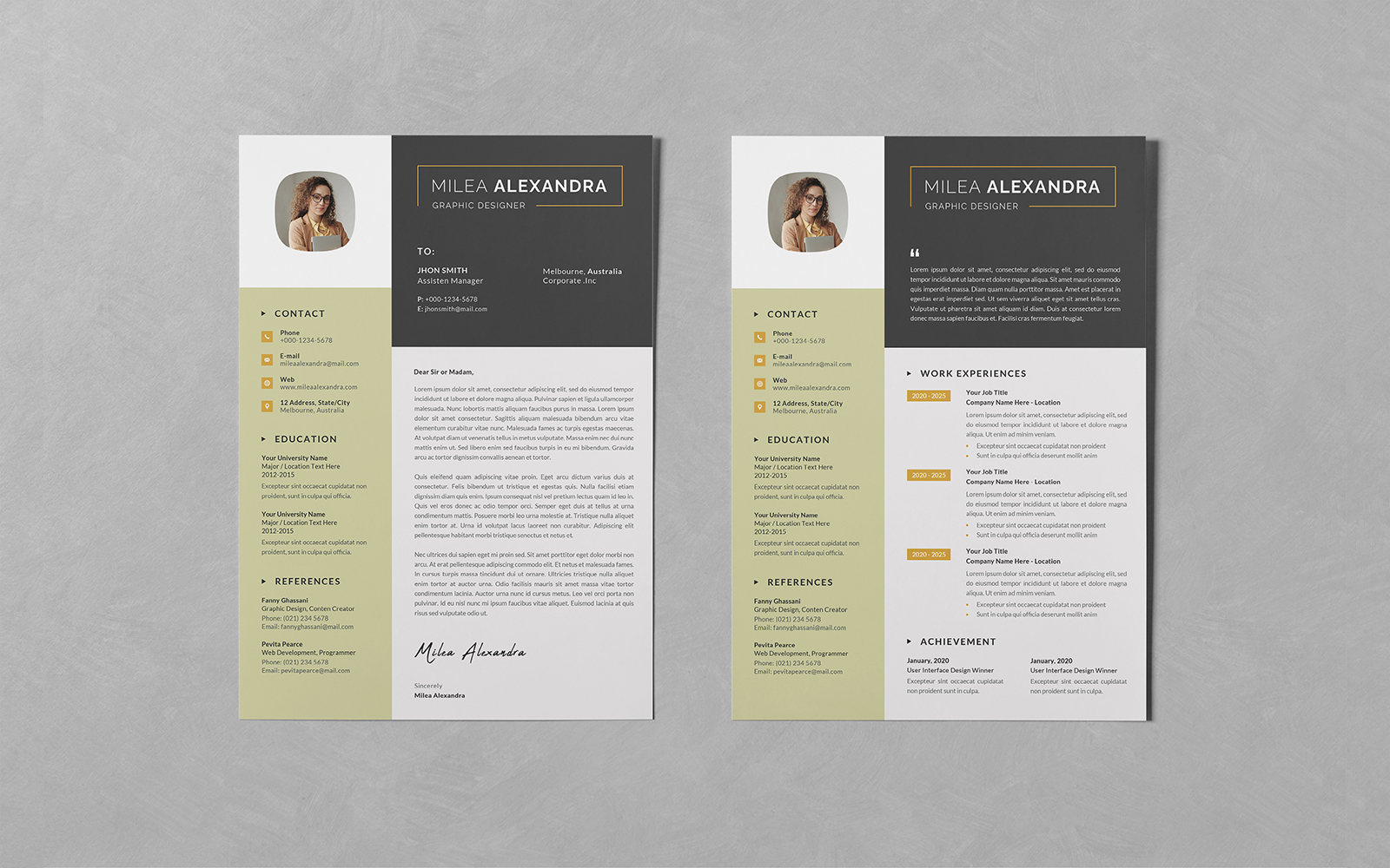 Resume/CV PSD Design Templates Vol 144