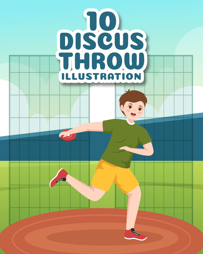 10 Discus Throw Playing Illustration