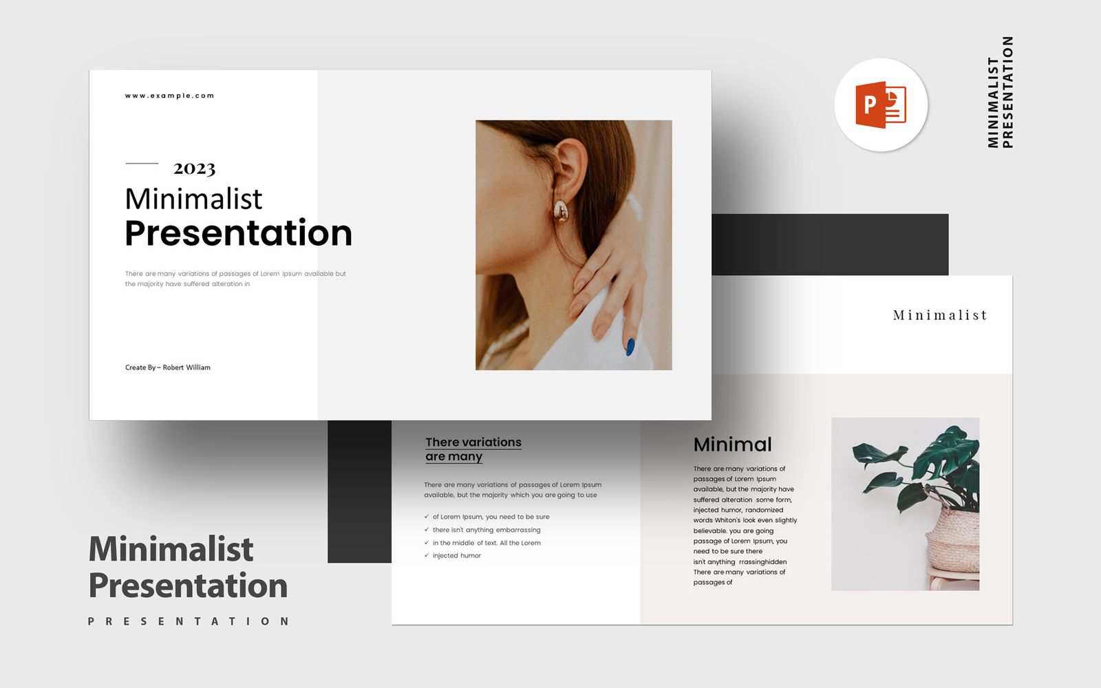 Minimalist Presentation Template Layout