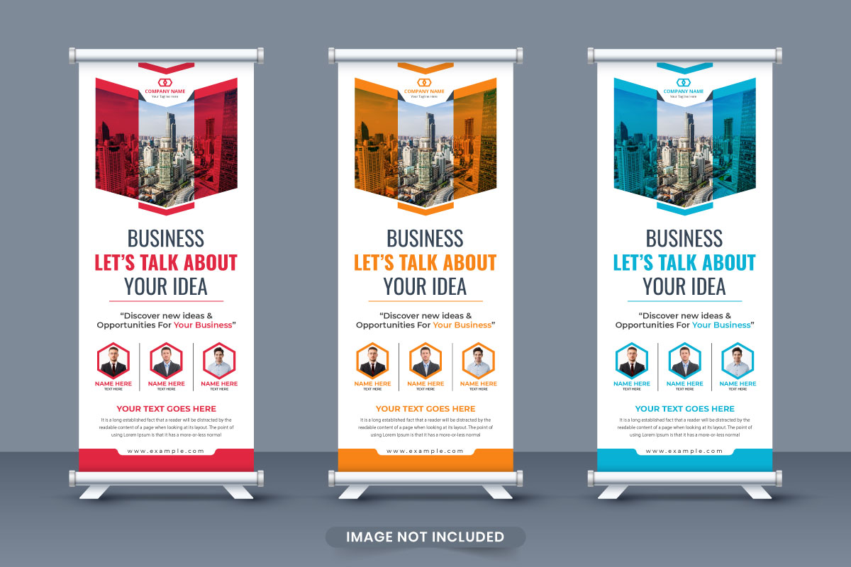 Business roll up banner template vector