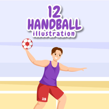 Handball Player Illustrations Templates 306838