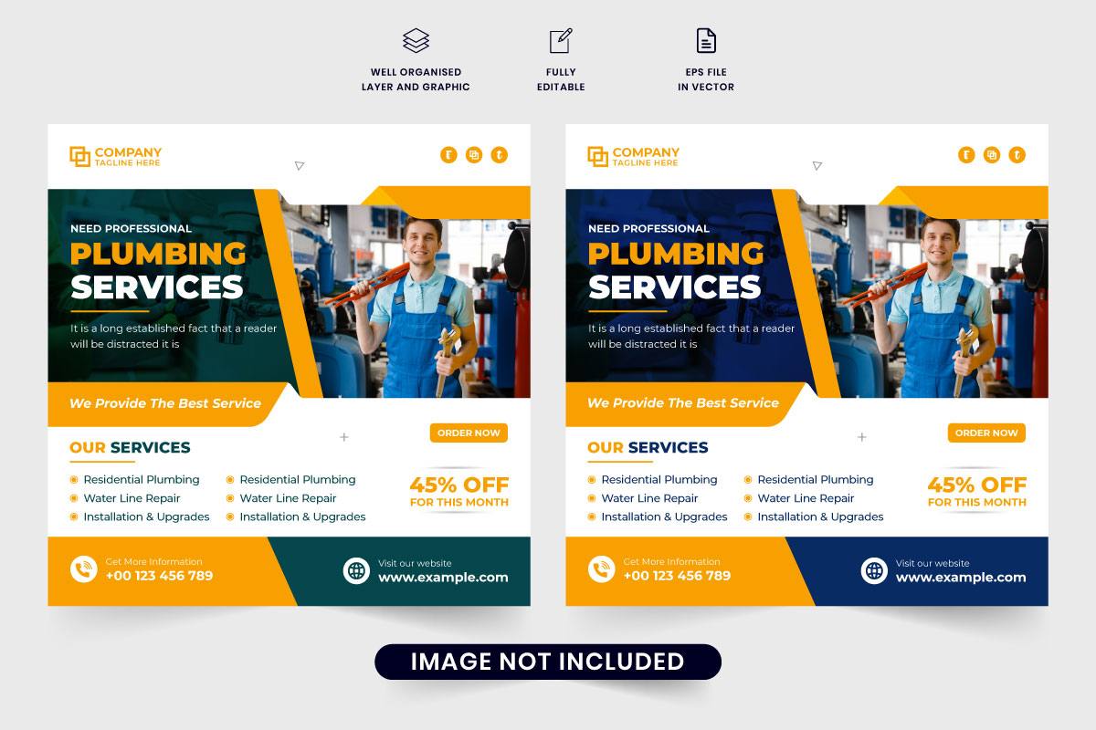 Professional plumbing service poster