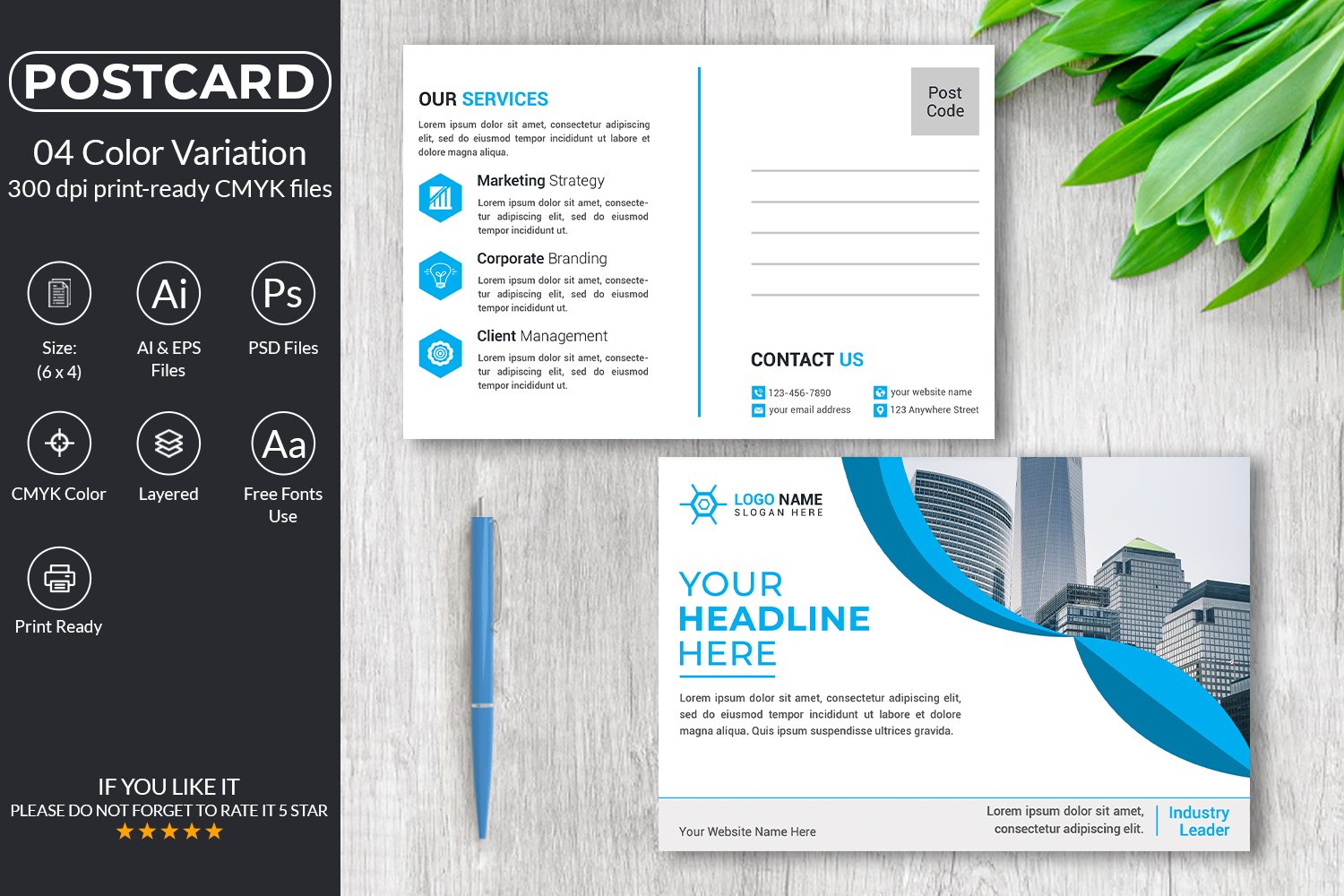 Modern Postcard Design Template