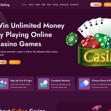 Casino Gambling Landing Page Templates 306928
