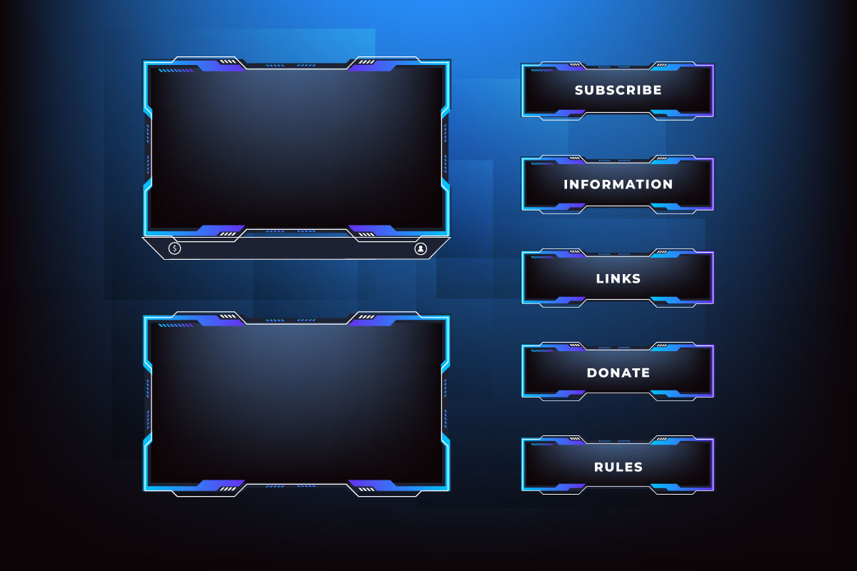 Streaming screen panel border design