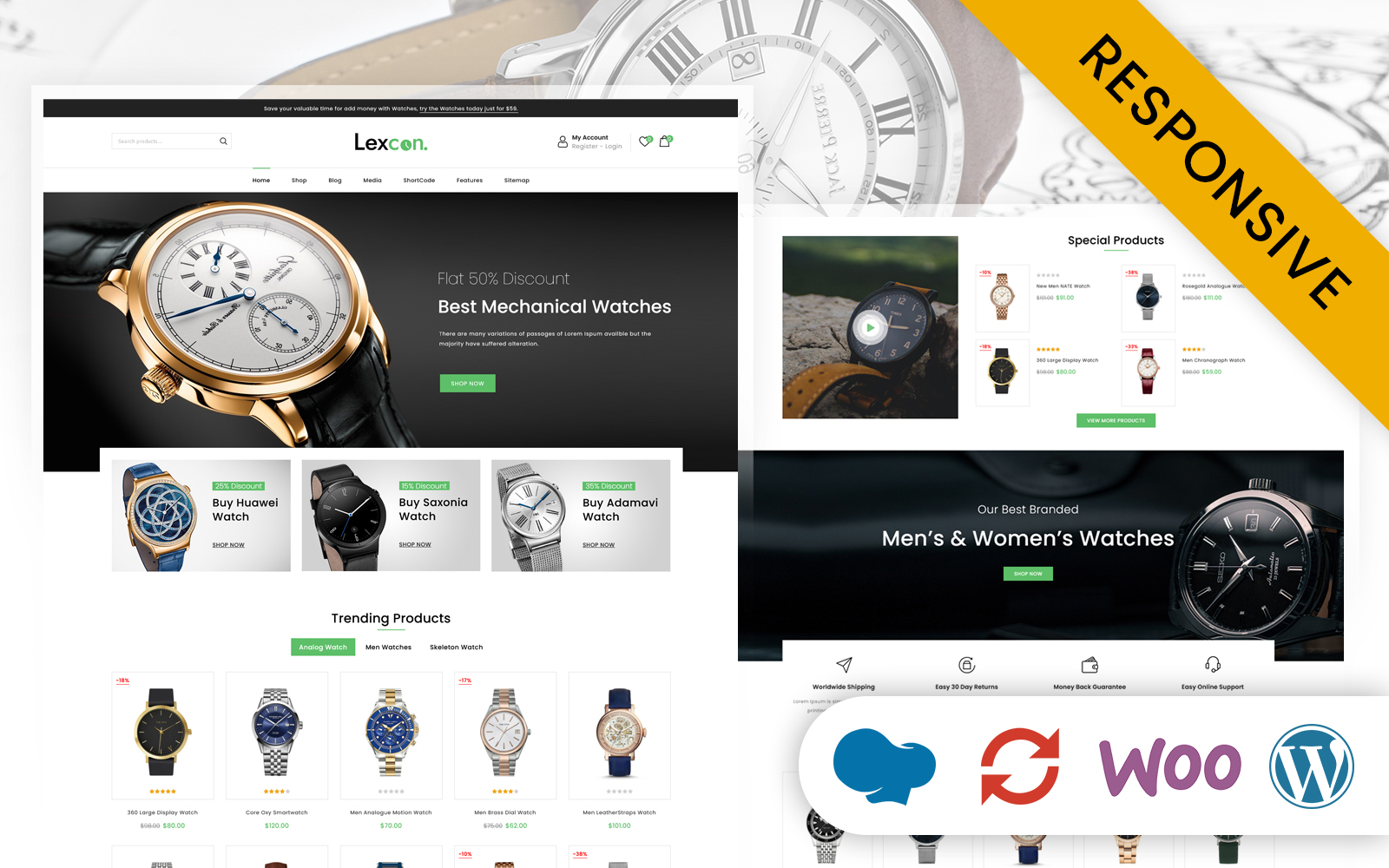 Lexcon - Wrist Watch Store Elementor WooCommerce Responsive Theme