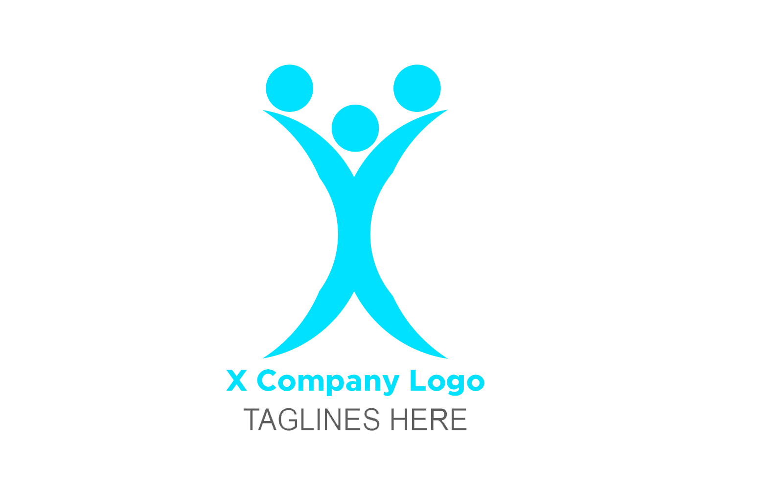 X Letter Company Logo Template