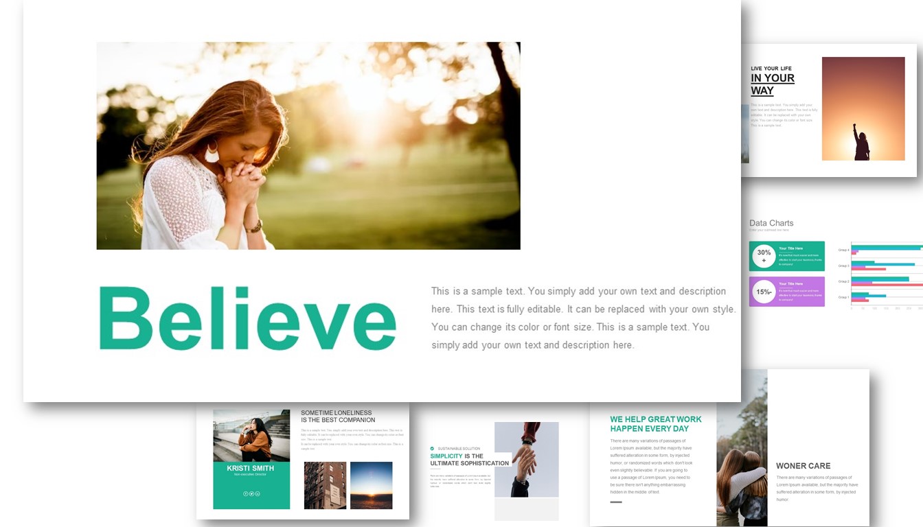 Believe - Modern PowerPoint template