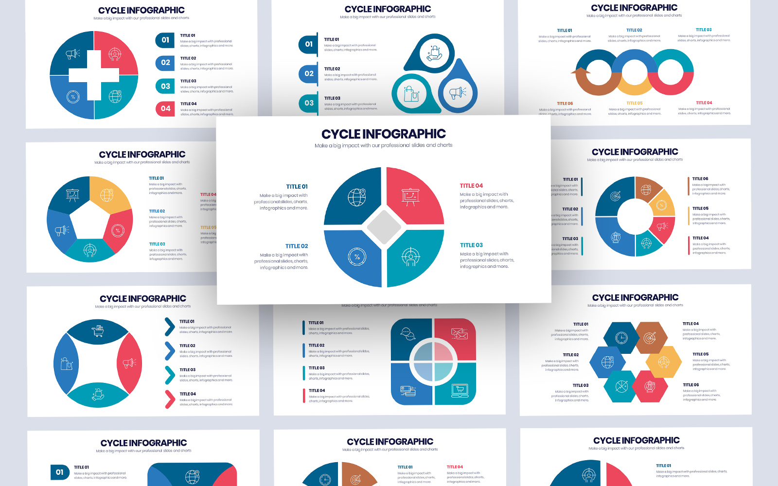 Business Cycle Process Infographic Google Slides Template