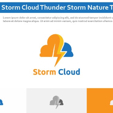 Cloud Thunder Logo Templates 307214