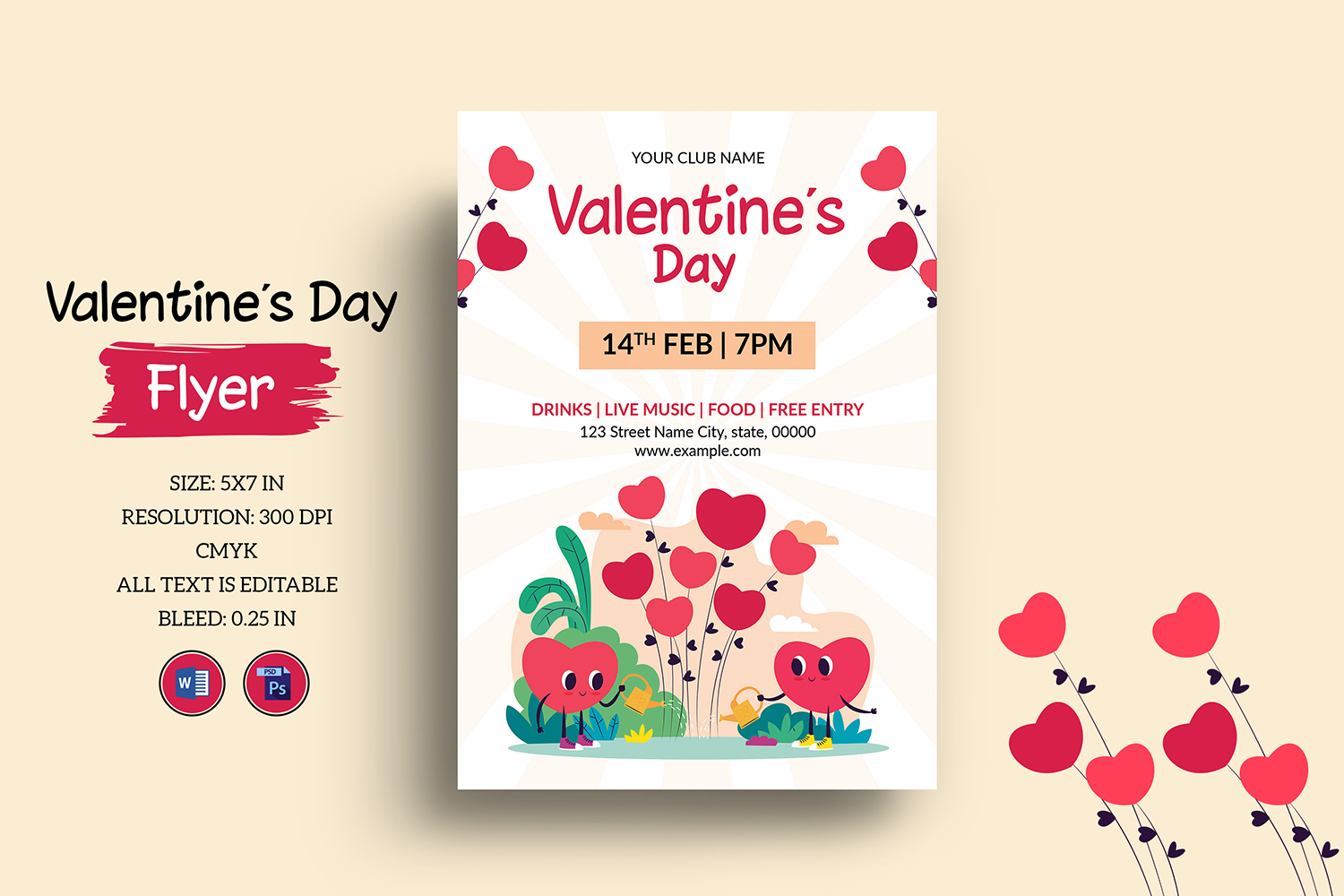 Printable Valentines Day Party Flyer