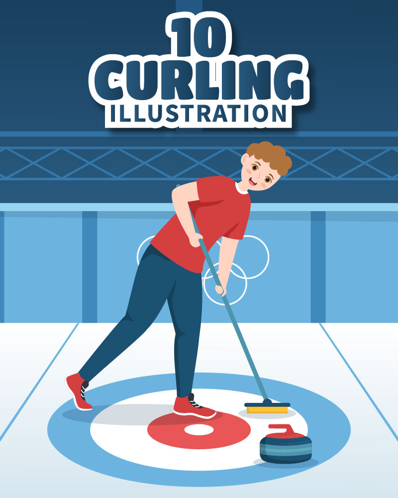 10 Curling Sport Illustration