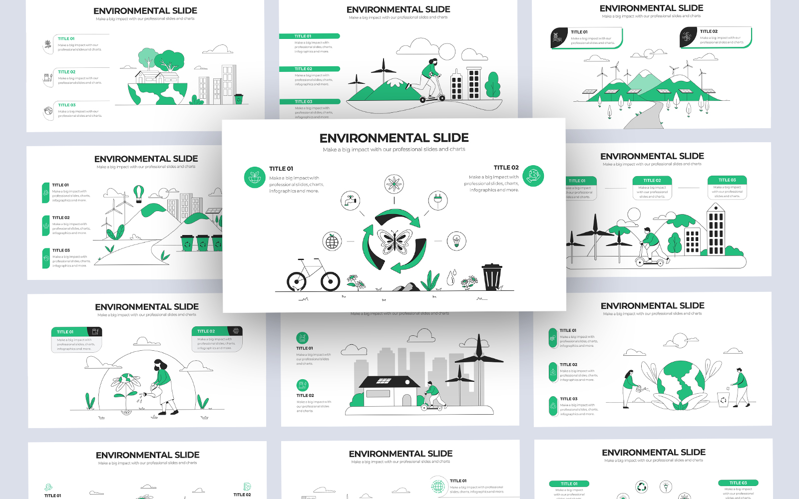 Environmental Vector Infographic Google Slides Template