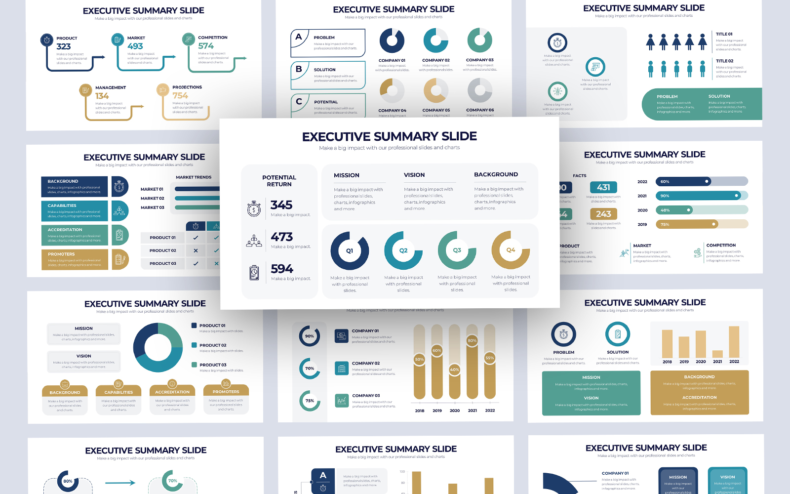 Executive Summary Slides PowerPoint Template