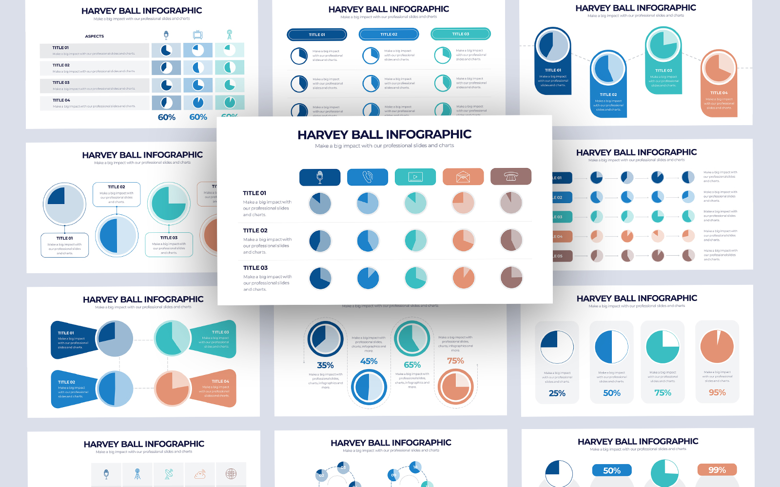 Harvey Ball Infographic PowerPoint Template