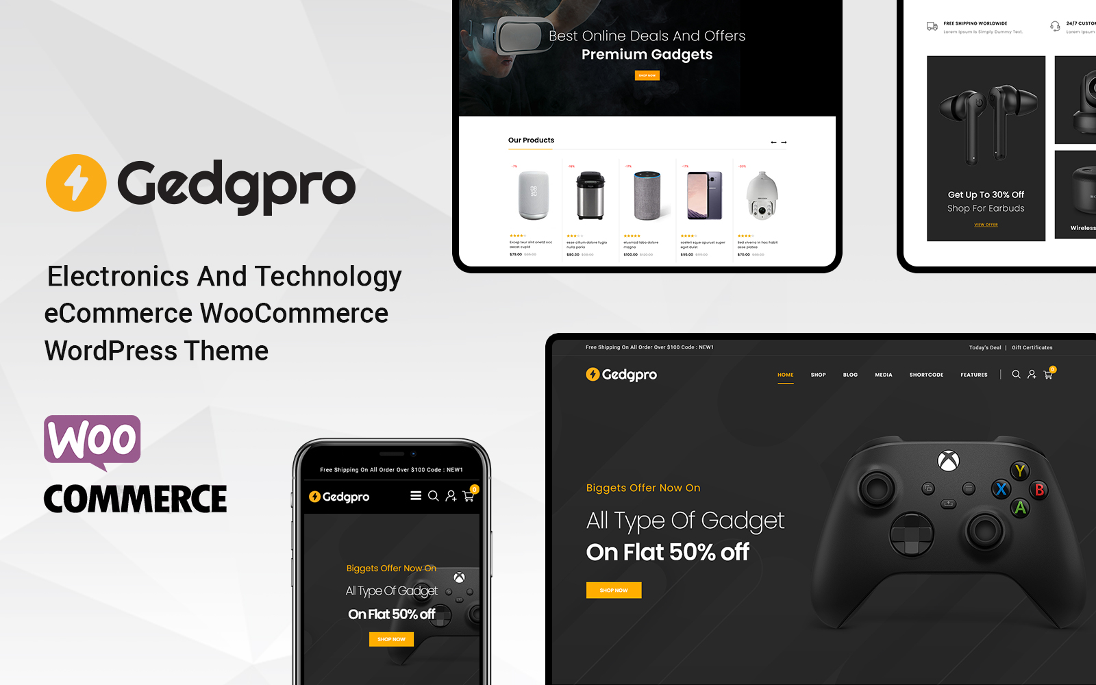 Gedgpro - Electronics and Mobile Store WooCommerce Theme