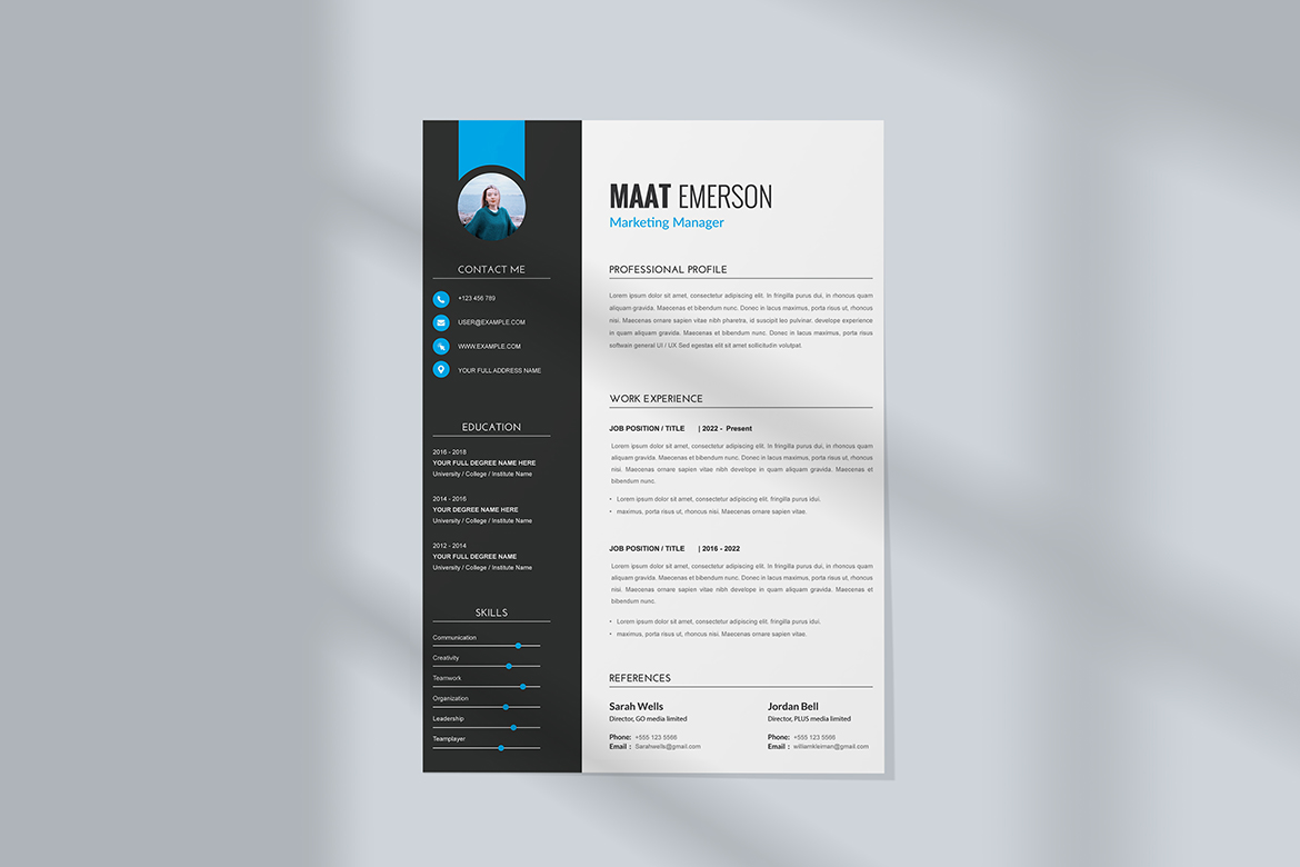 Creative CV and Professional Resume Template