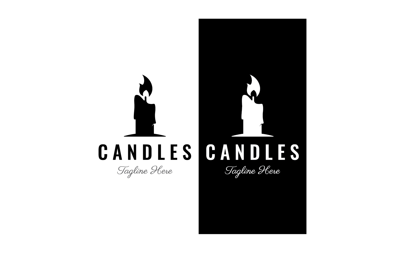 Candle fire logo vector version 8