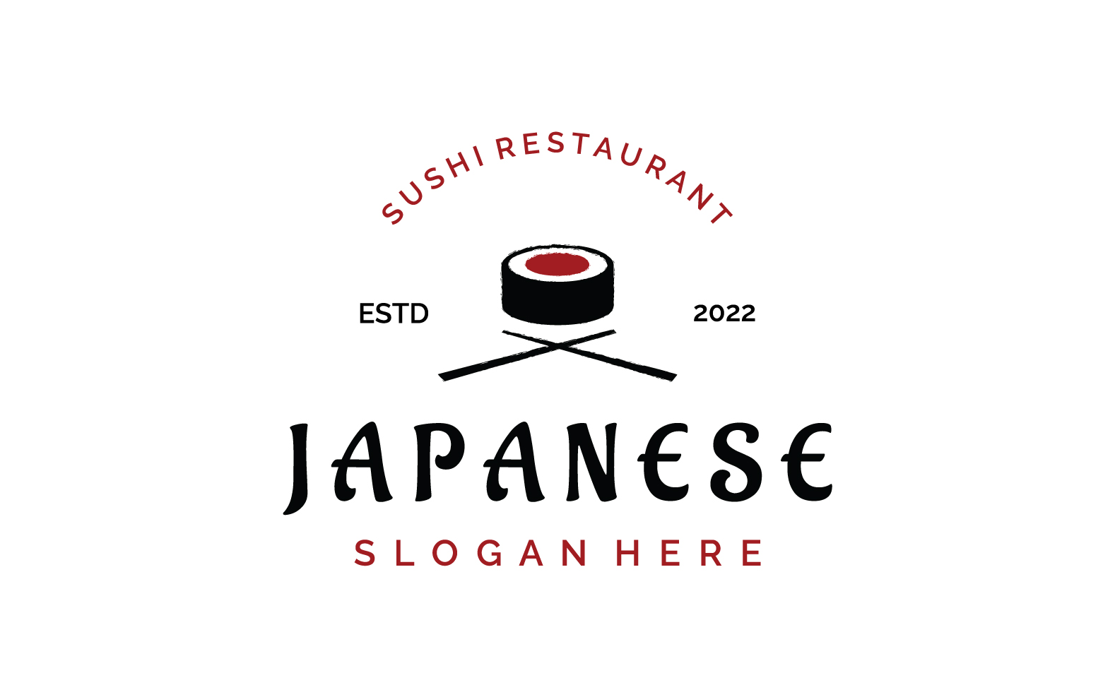 Sushi food japan logo vector 9