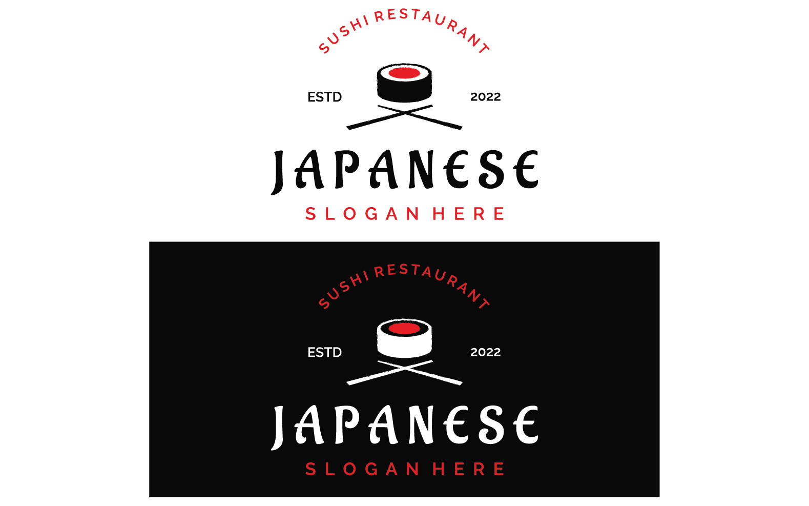 Sushi food japan logo vector 19