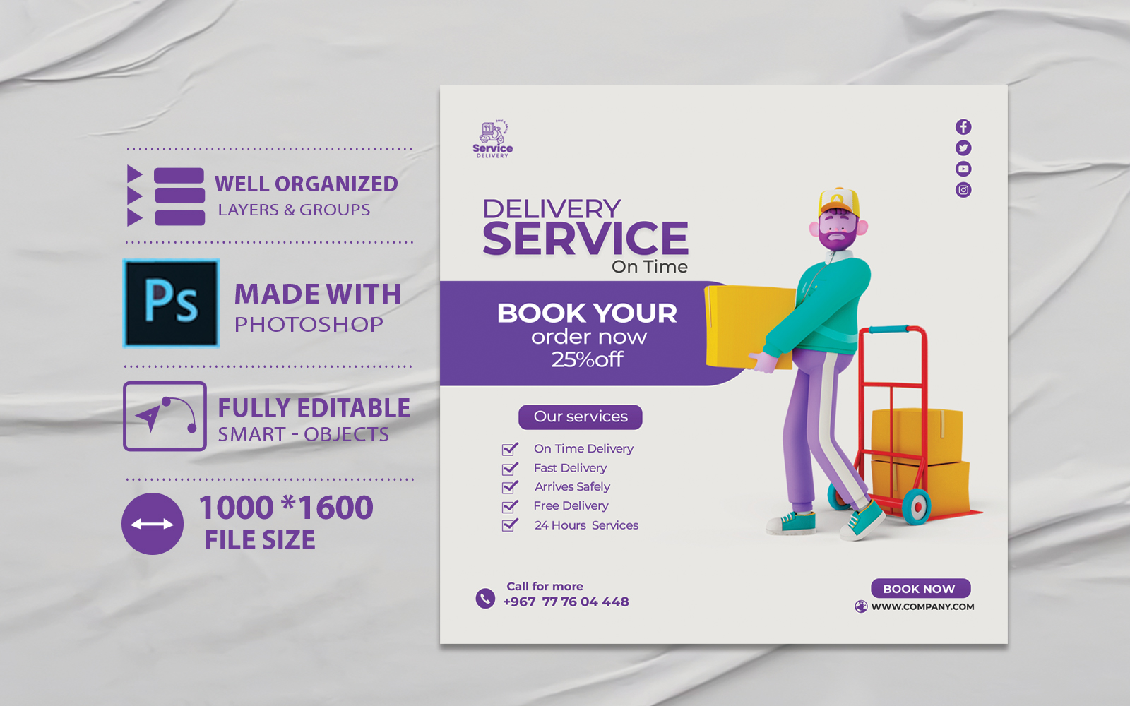 Delivery Company Identity Flyer Template