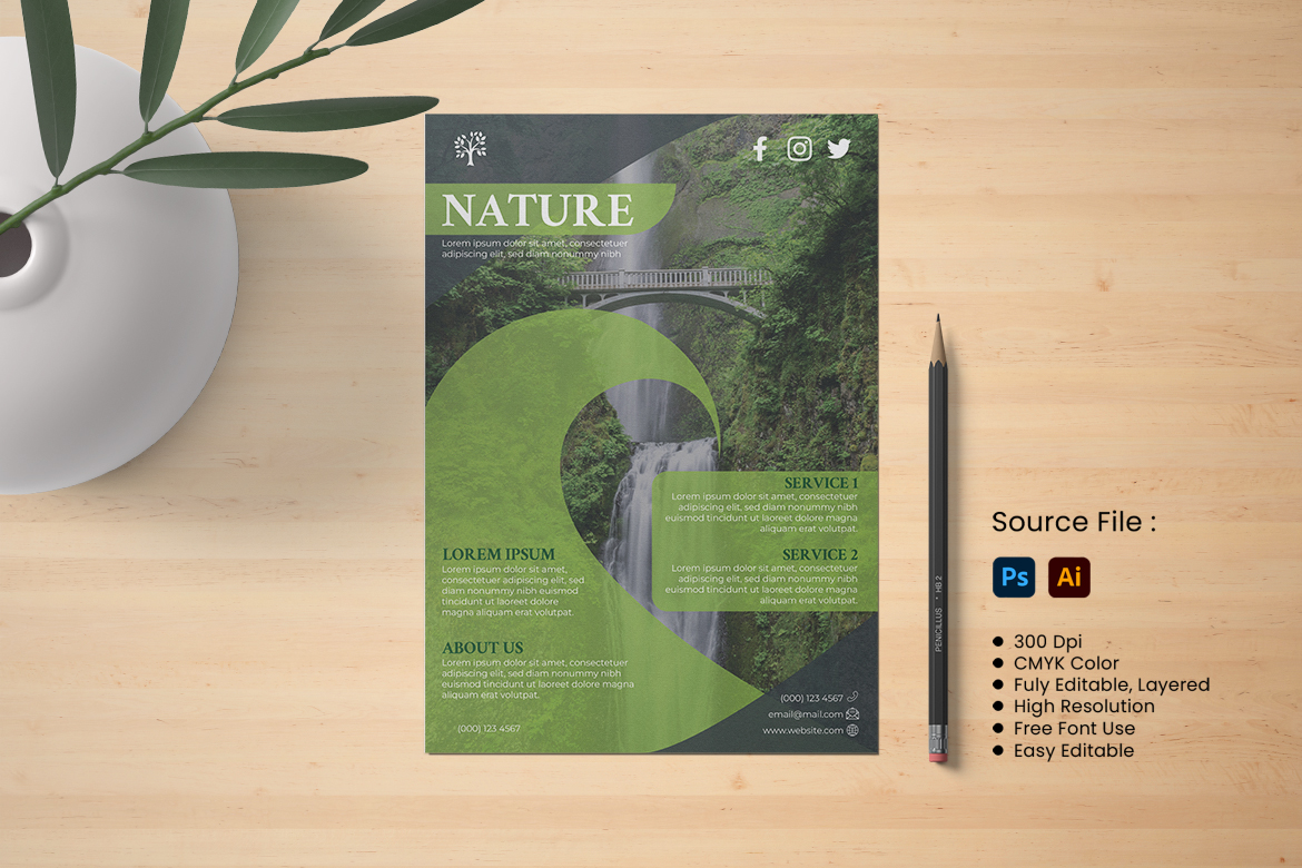 Nature Flyer Graphic Template 2