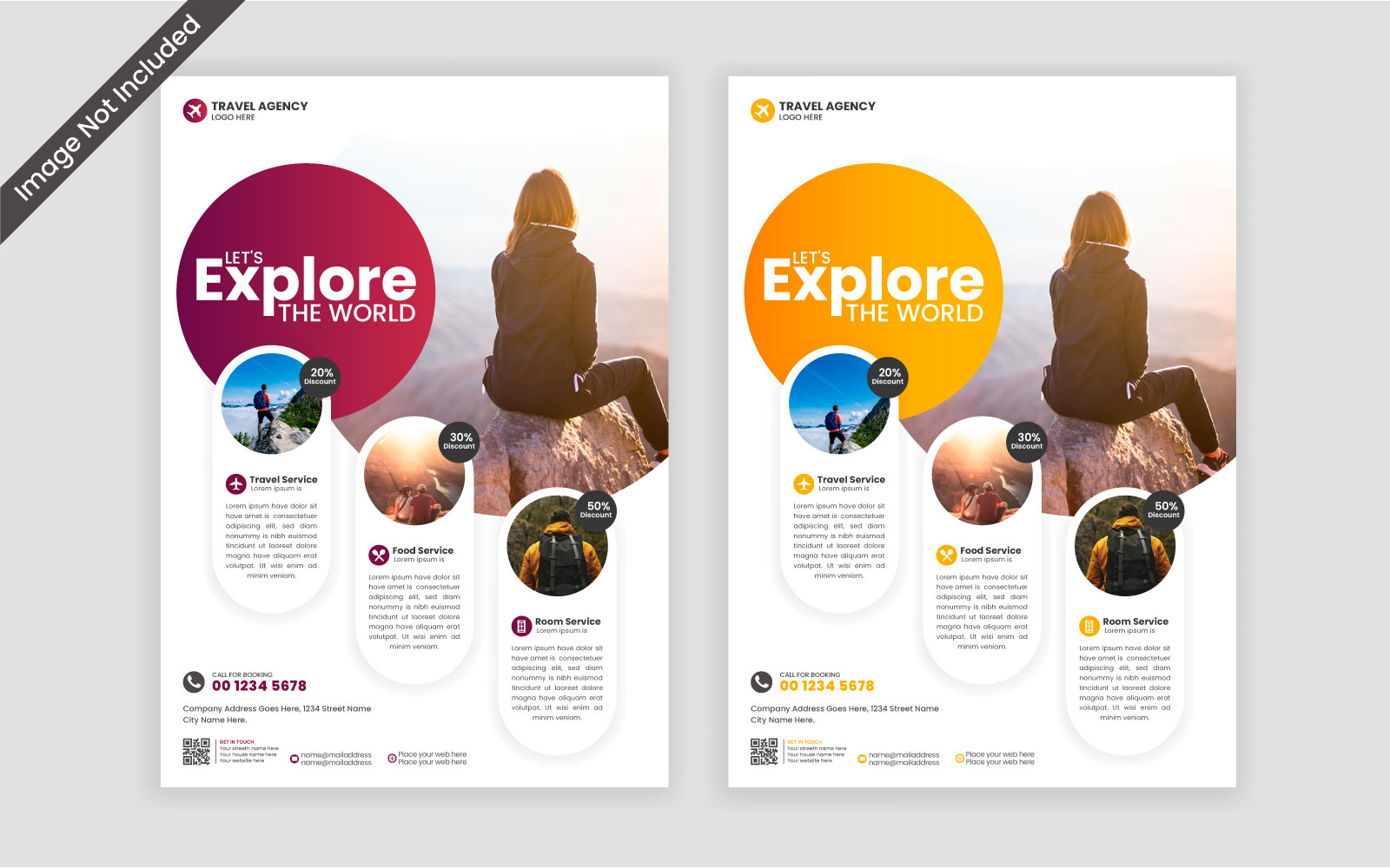 Travel poster or flyer  brochure design layout,tourism color a4 print ready flyer vector