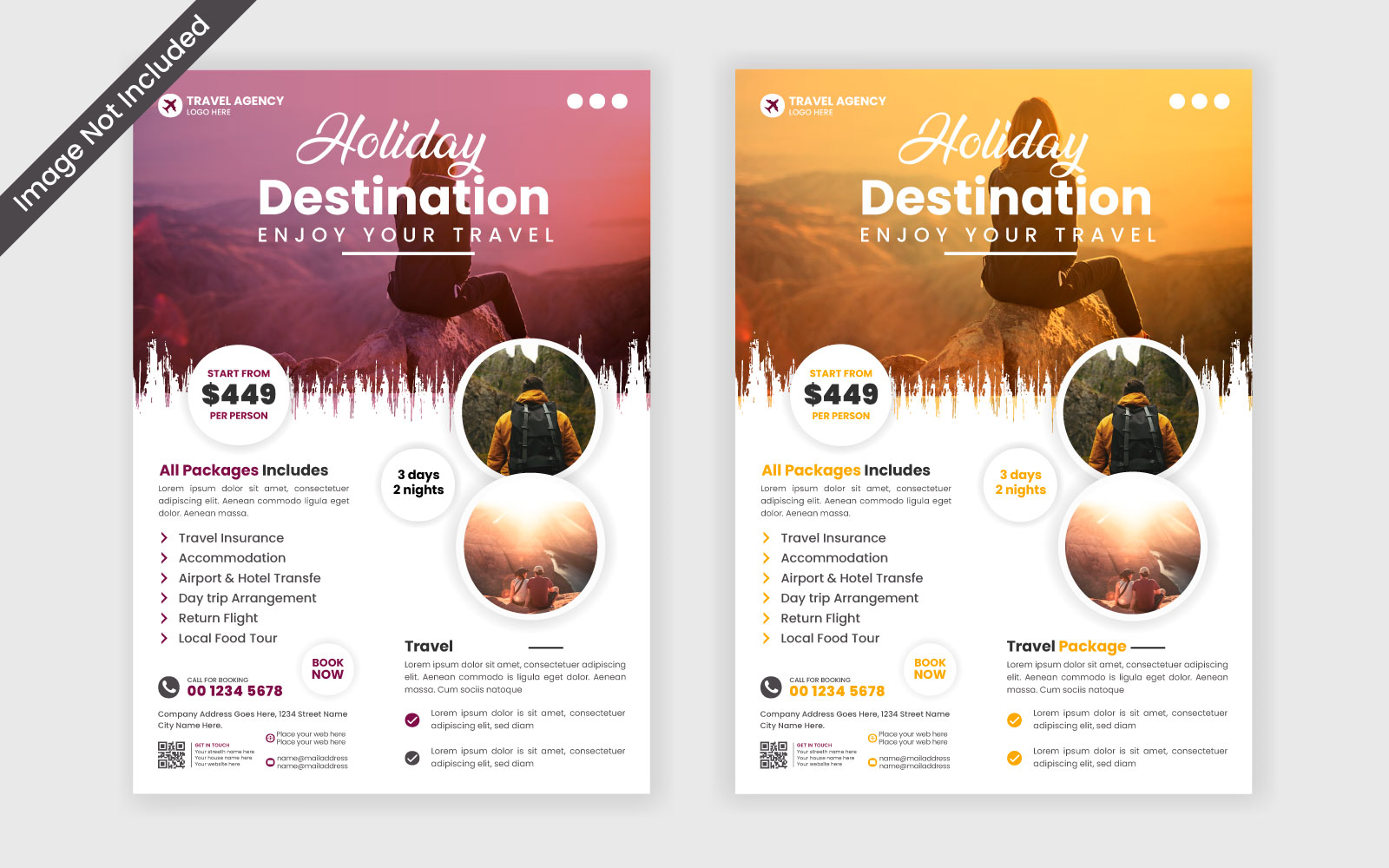 Travel poster or flyer  brochure design layout,tourism color a4 print ready flyer design