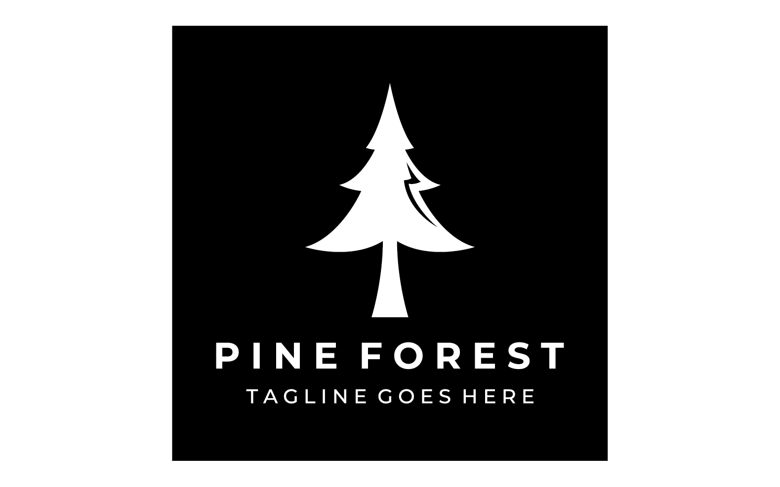 Pine forrest tree logo vector 5