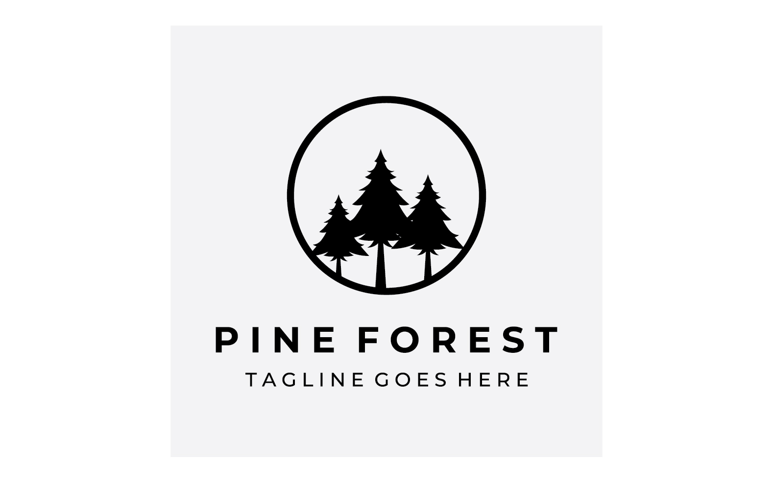 Pine forrest tree logo vector 7