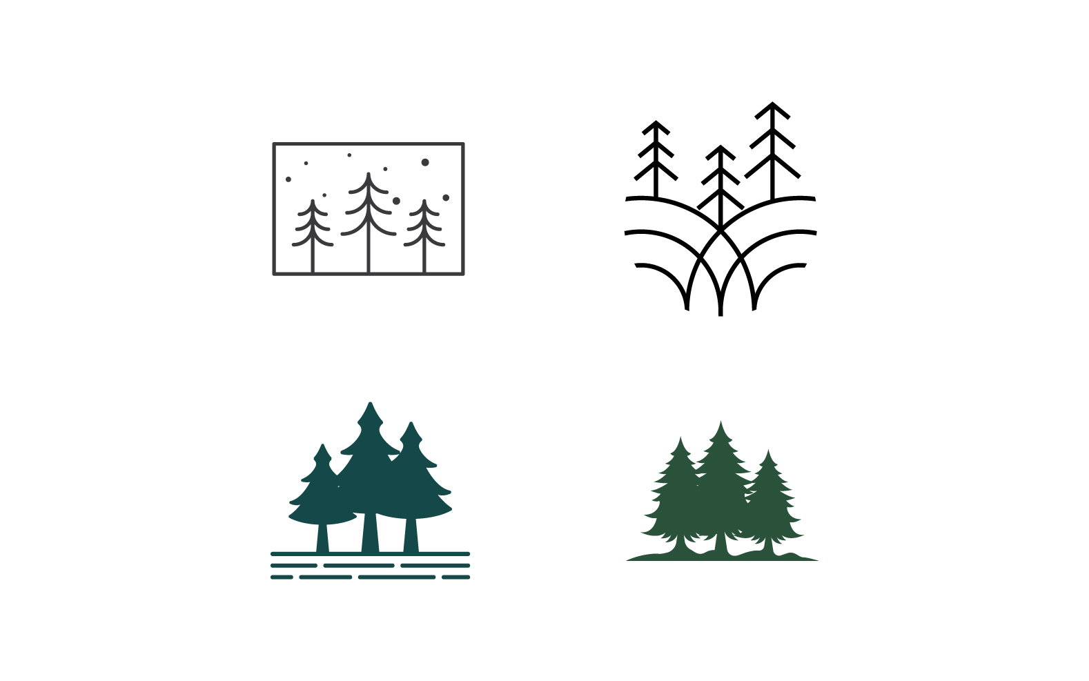 Pine forrest tree logo vector 25