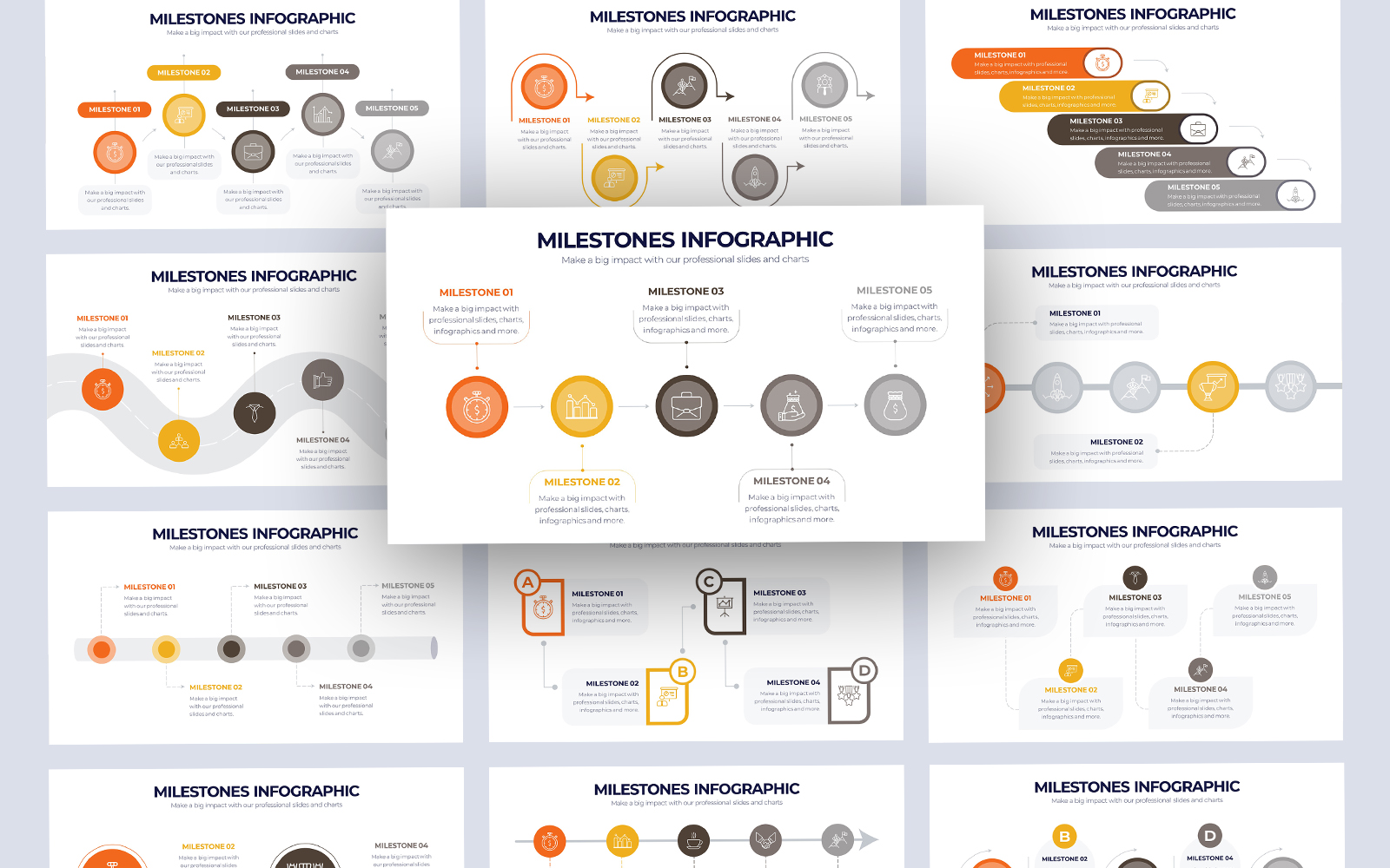 Milestones Infographic Google Slides Template