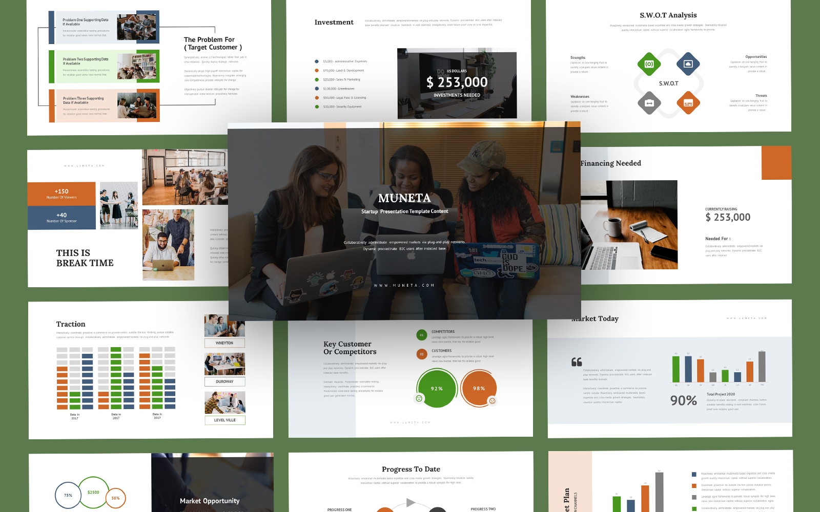 Muneta Startup Business PowerPoint Template