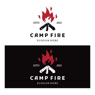 Campfire Sign Logo Templates 307908