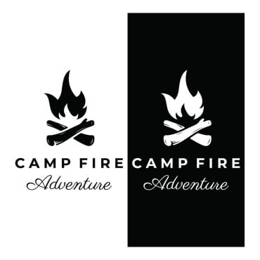 Campfire Sign Logo Templates 307909