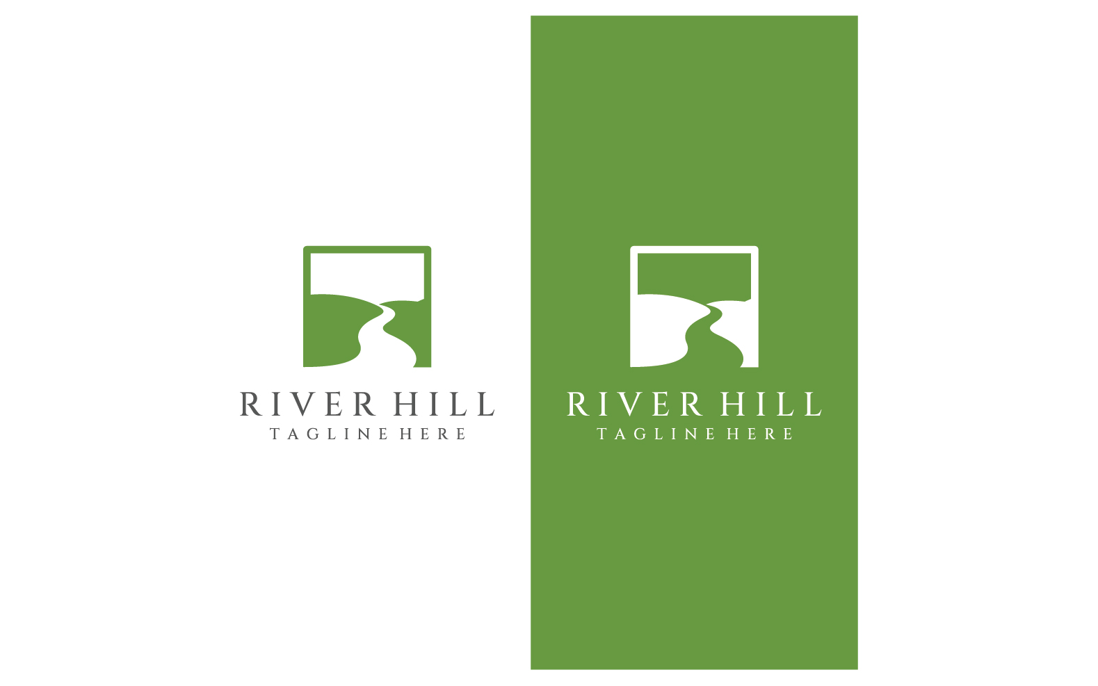 River nature logo and symbol vcetor 2