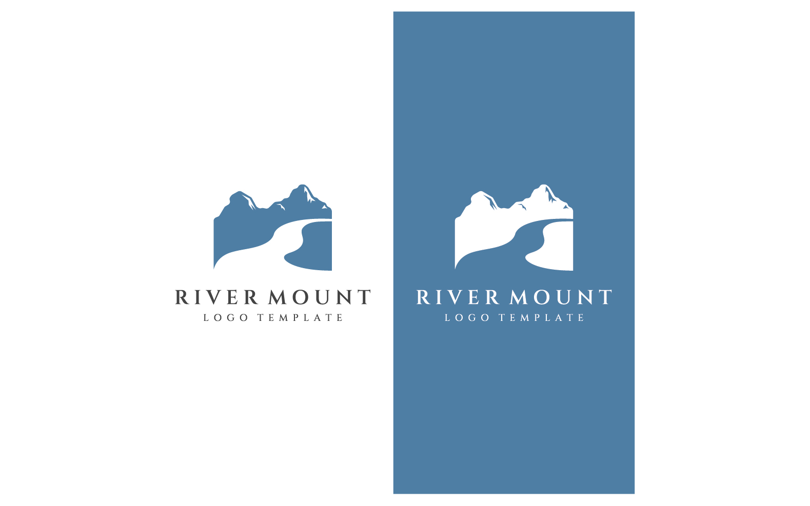 River nature logo and symbol vcetor 5