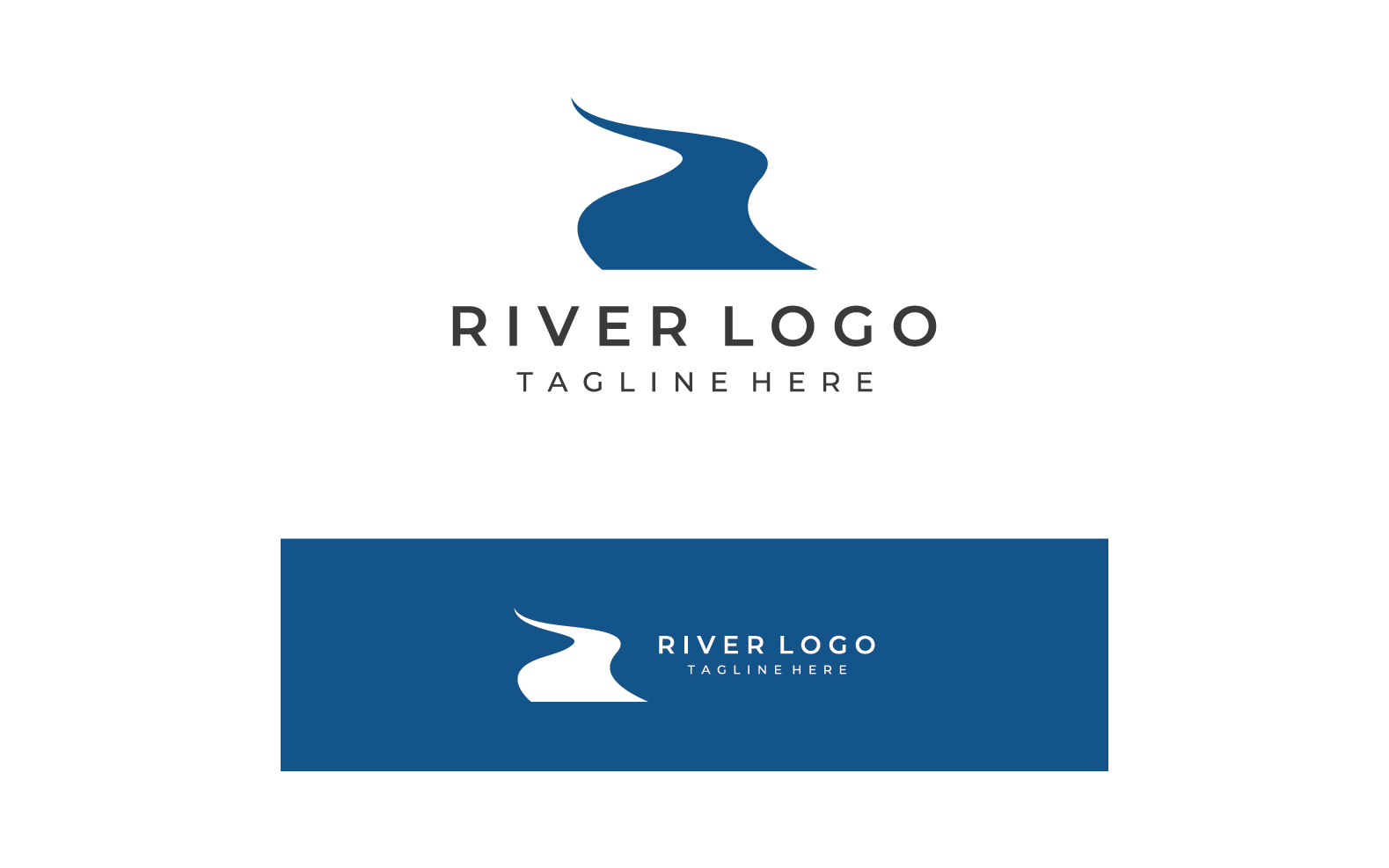 River nature logo and symbol vcetor 10
