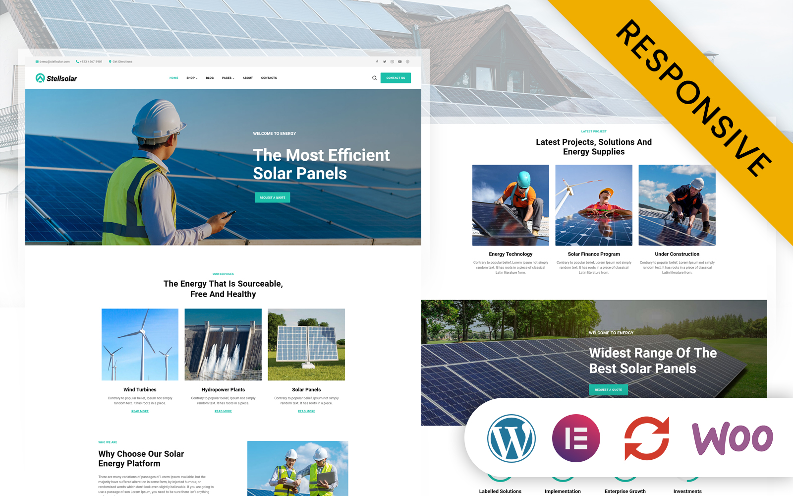 Stellsolar - Solar Panel & Green Energy Elementor WordPress Theme